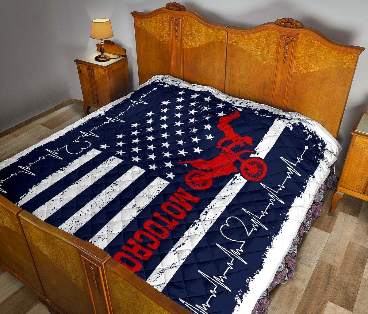 MOTOCROSS AMERICA FLAG Quilt DHC281110933DD