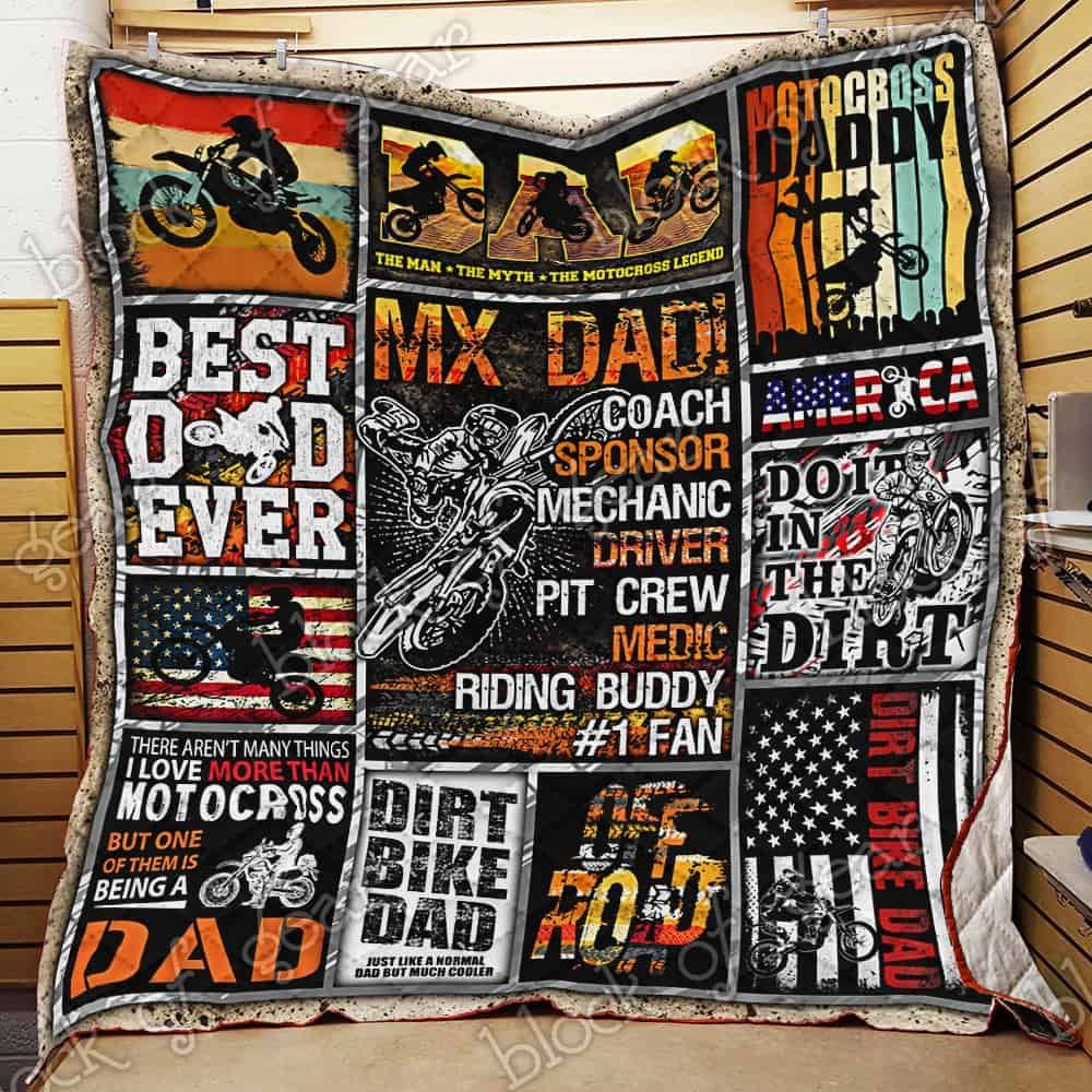 Motocross Dad CL19100574MDQ Quilt Blanket