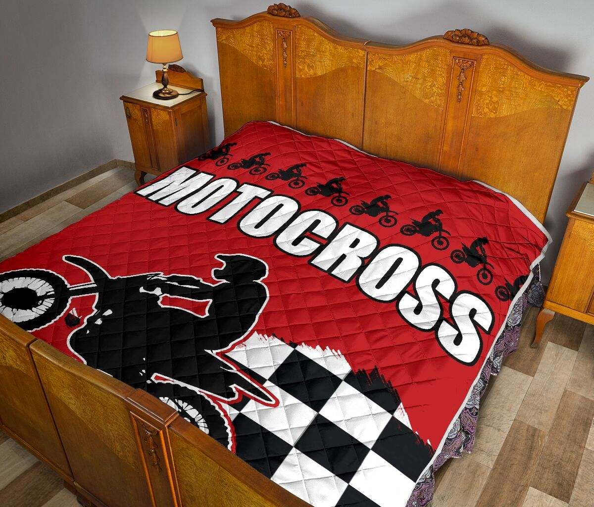MOTOCROSS FLAG RED QUILT DHC281111092DD