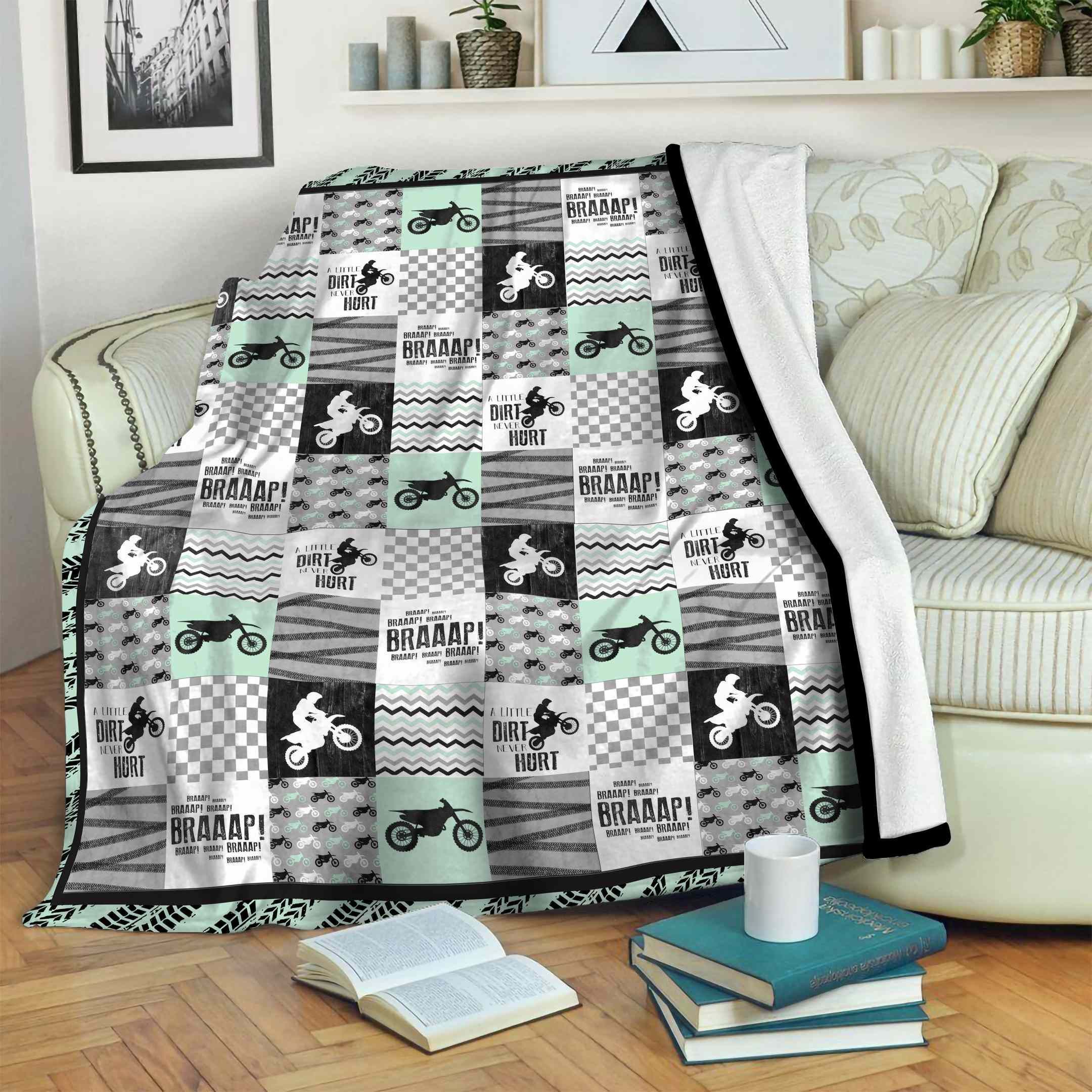 Motocross Fleece Blanket