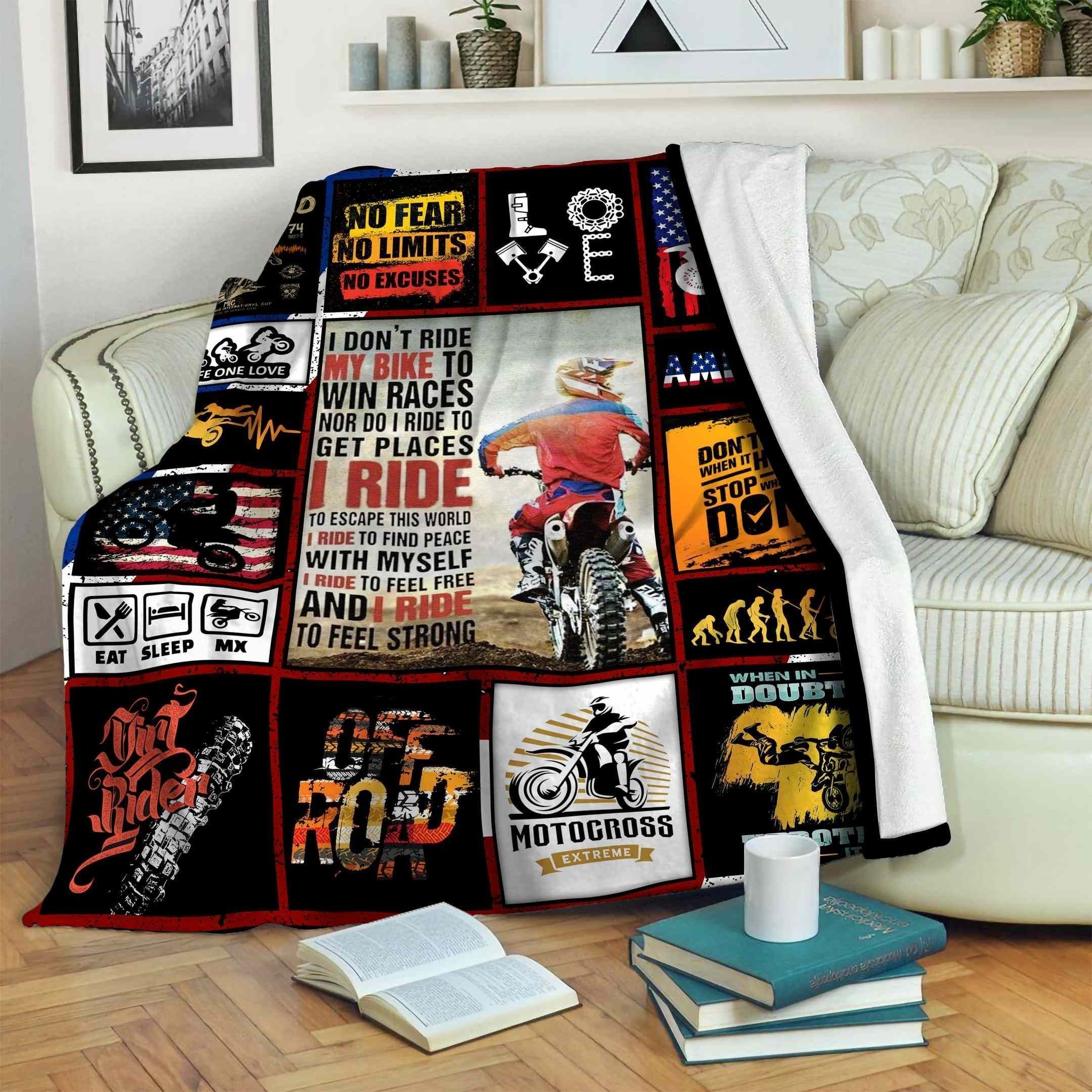 Motocross Fleece Blanket