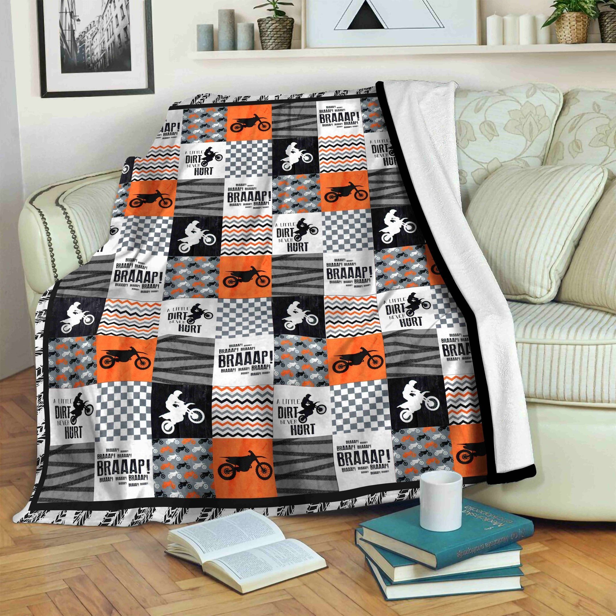 Motocross Fleece Blanket