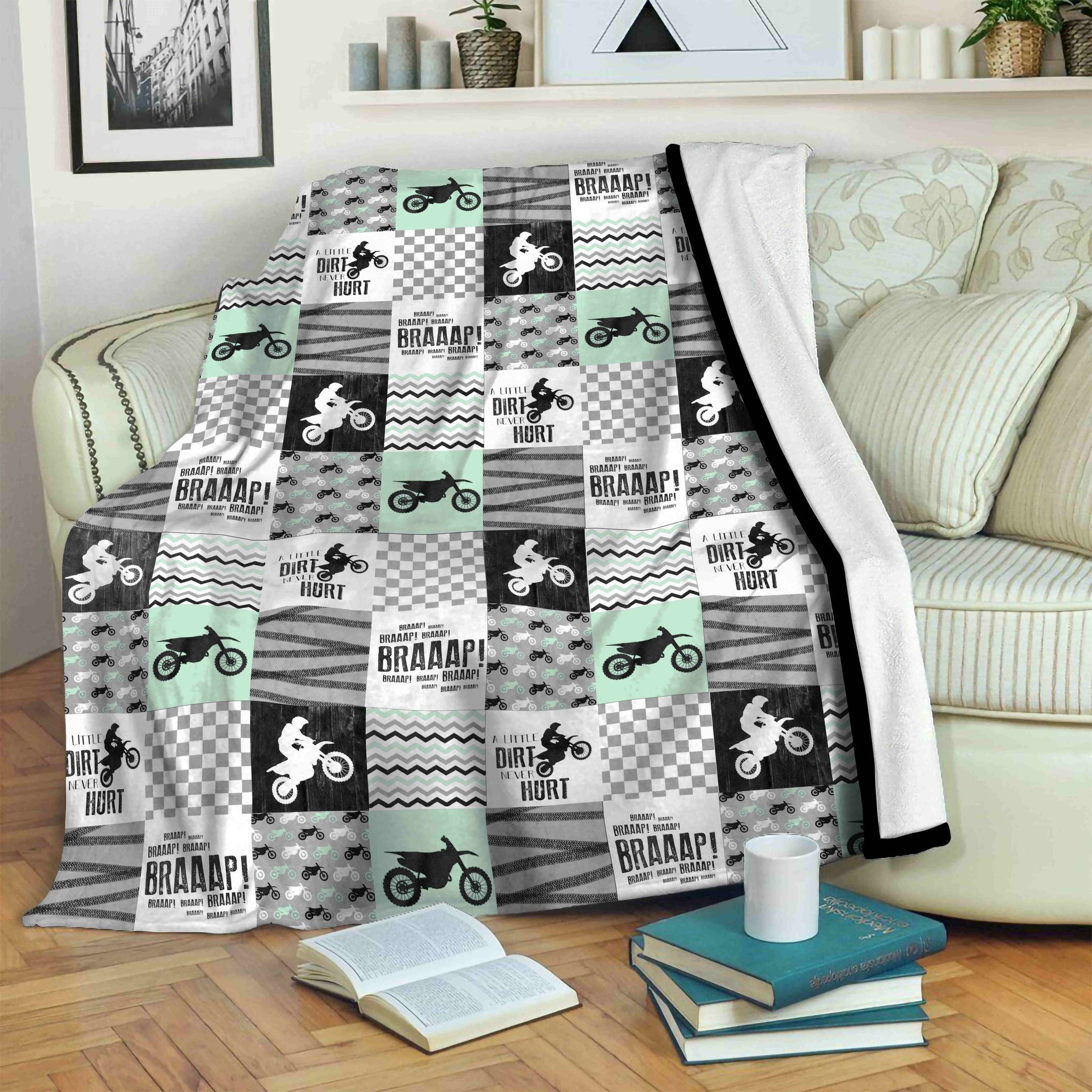Motocross Fleece Blanket