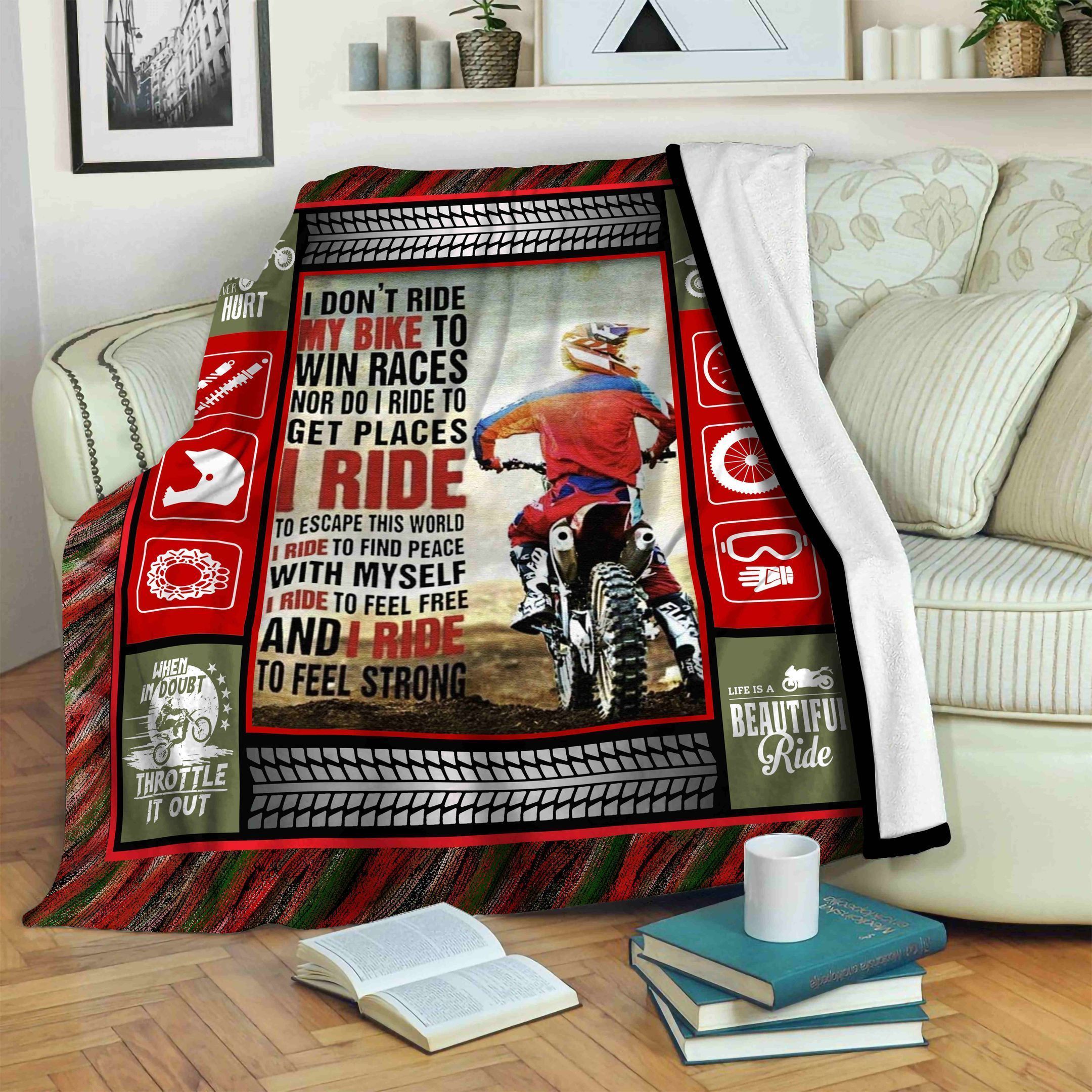 Motocross Fleece Blanket