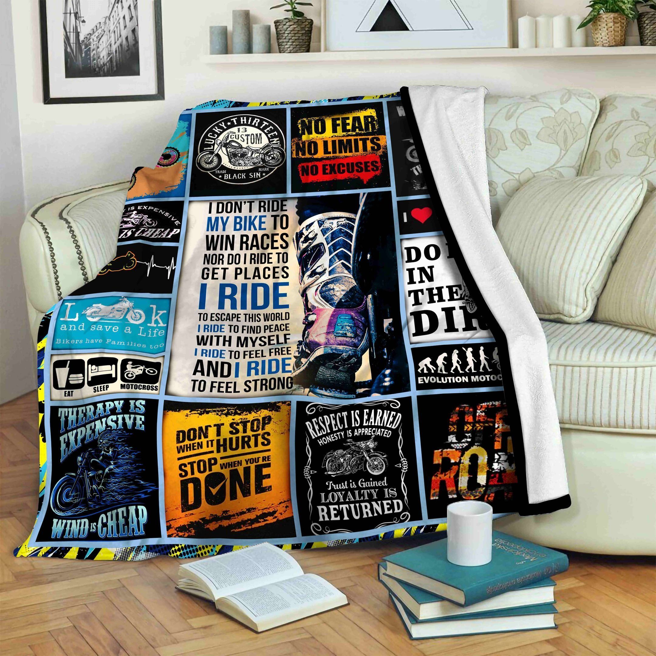 Motocross Fleece Blanket