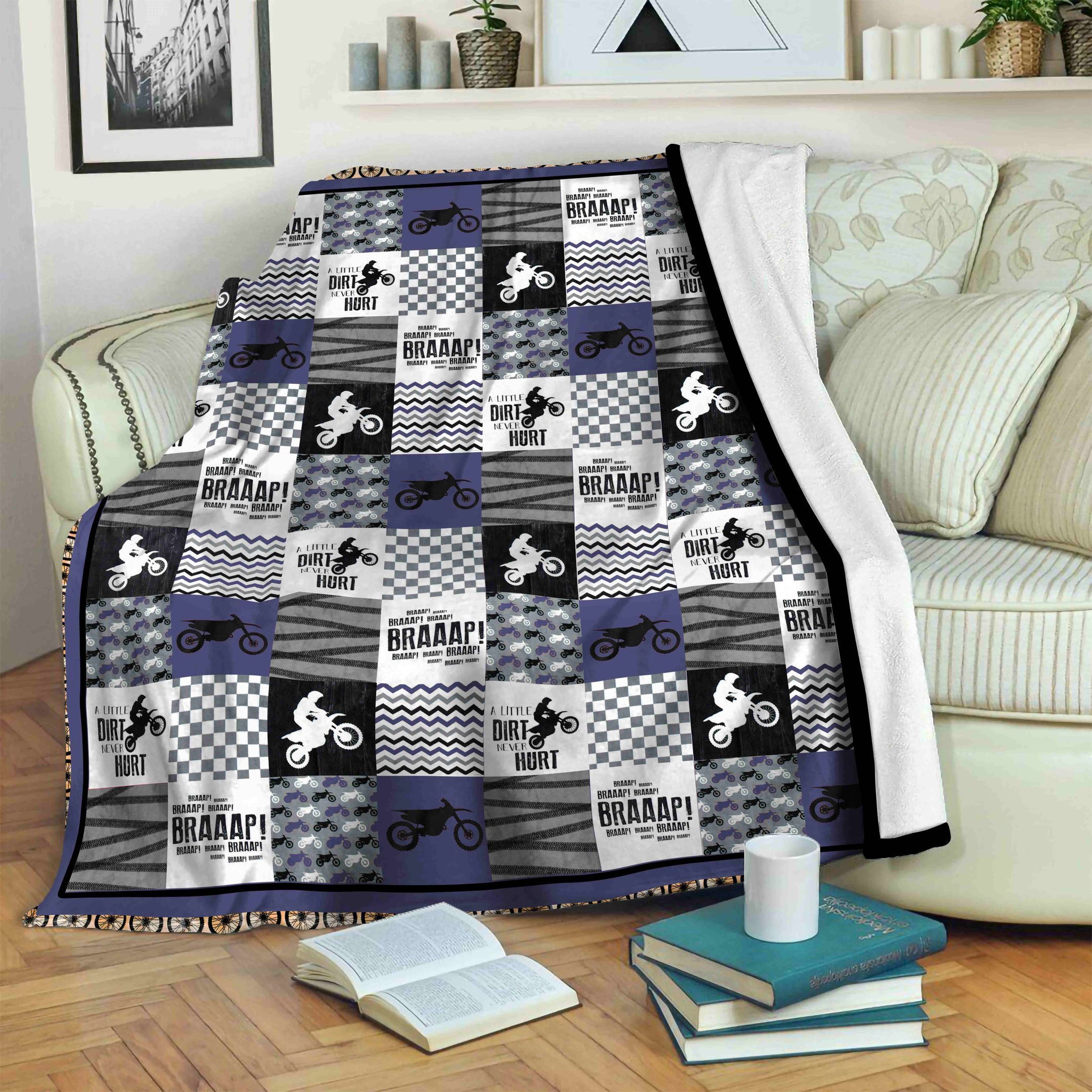 Motocross Fleece Blanket