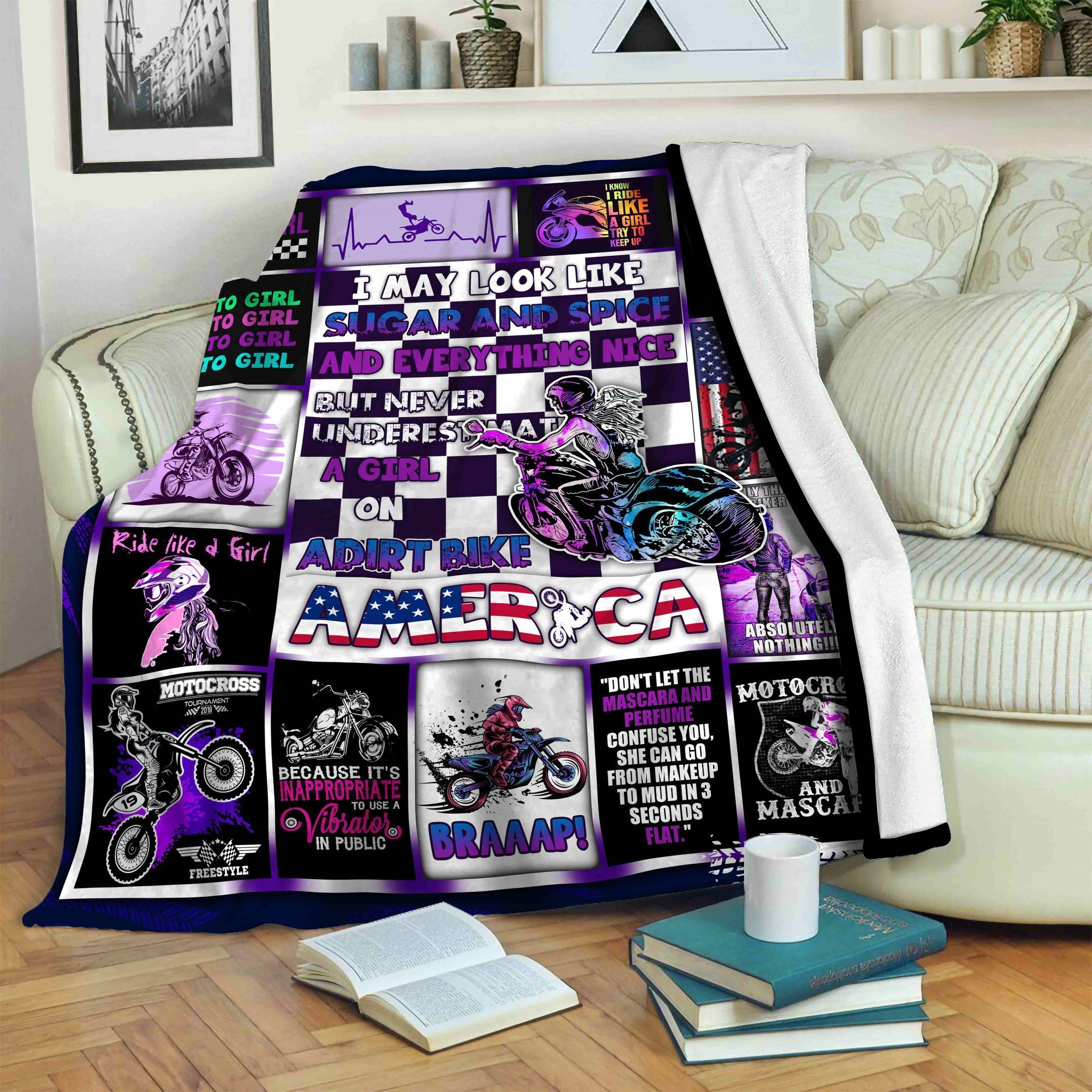 Motocross Fleece Blanket
