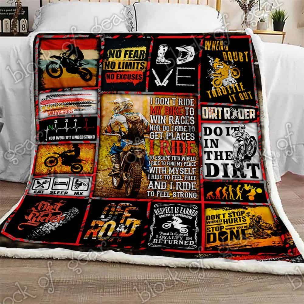 Motocross Fleece Blanket