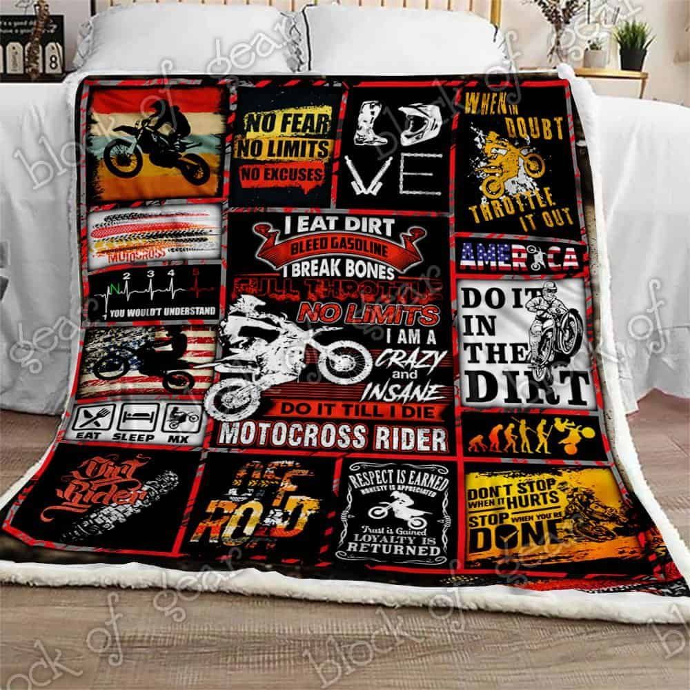 Motocross Fleece Blanket