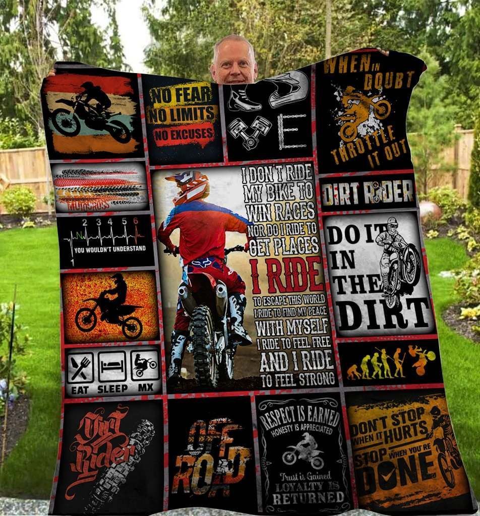 Motocross Sherpa Fleece Blanket