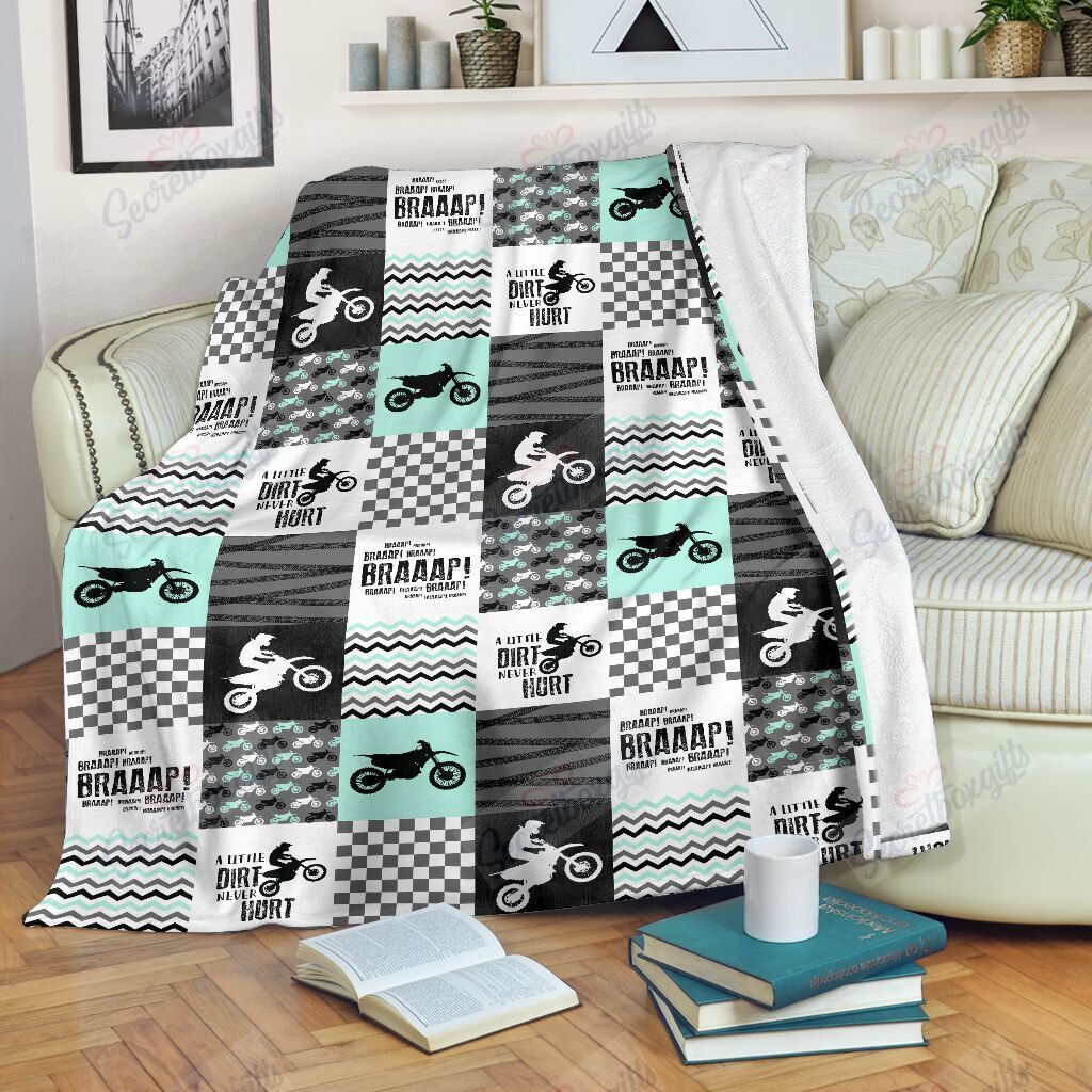 Motocross Minky Fleece Blanket