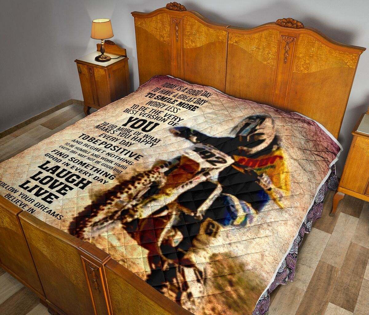 MOTOCROSS TODAY IS A GOOD DAY QUILT 19 DHC281111109DD
