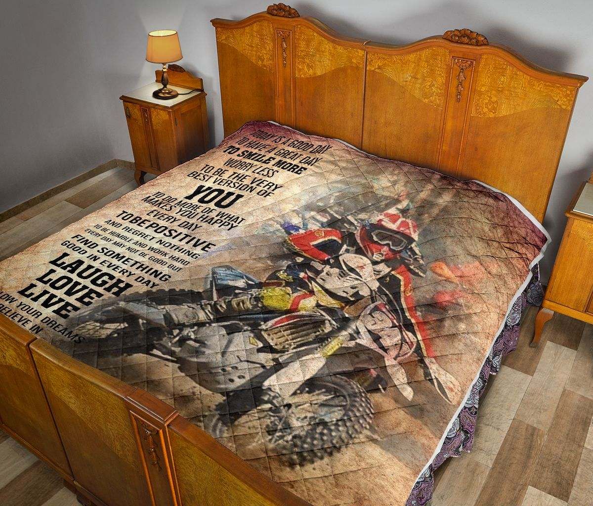 MOTOCROSS TODAY IS A GOOD DAY QUILT 5 DHC281110983DD