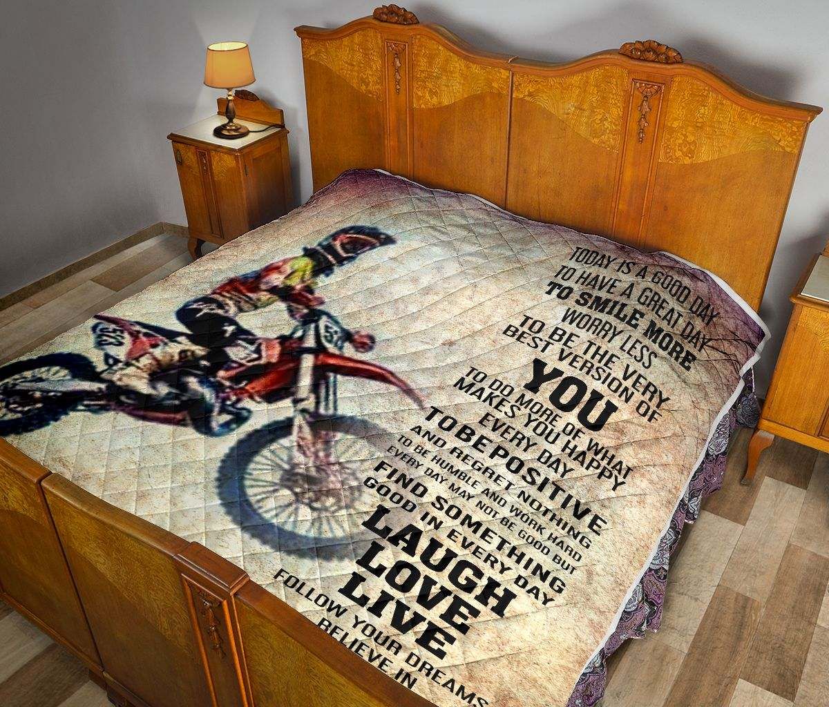 MOTOCROSS TODAY IS A GOOD DAY QUILT 7 DHC281110990DD