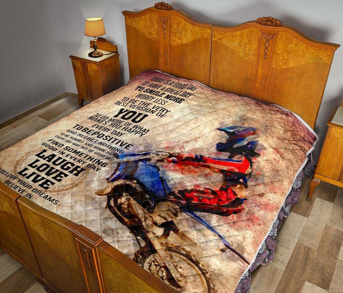 MOTOCROSS TODAY IS A GOOD DAY QUILT DHC281110924DD