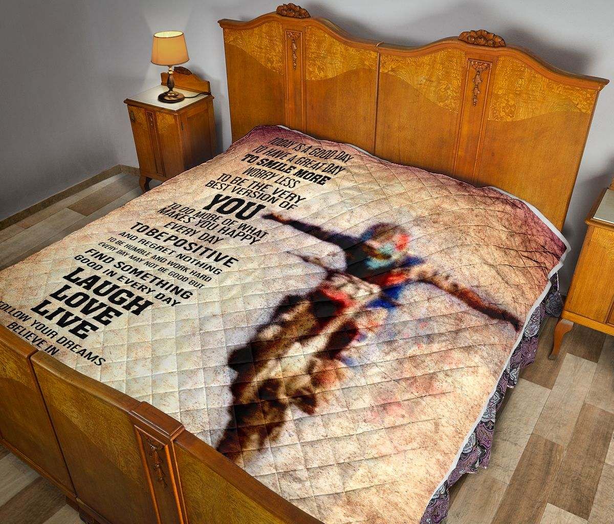 MOTOCROSS TODAY IS A GOOD DAY QUILT MK DHC281110964DD