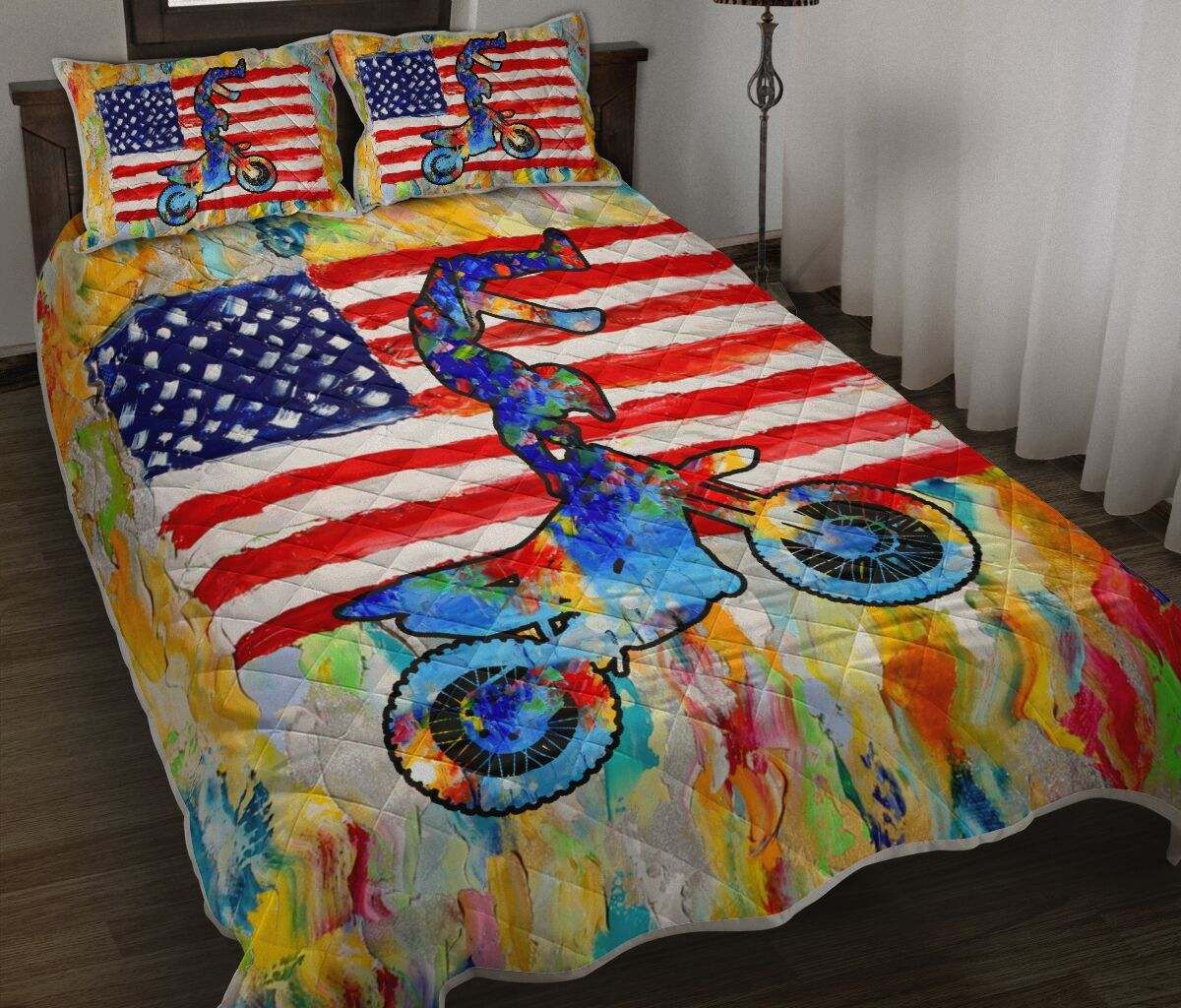 MOTOCROSS US FLAG PAINTING QBS DHC281111145DD
