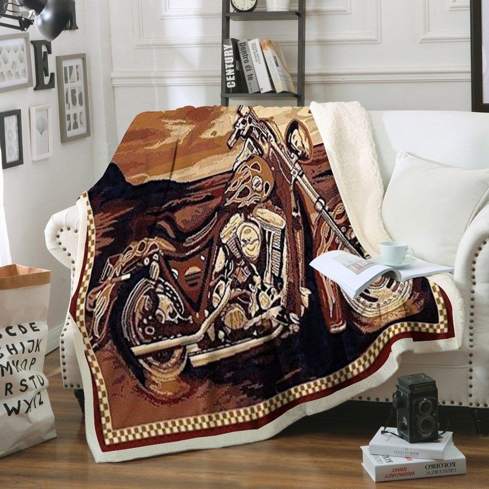 Motor Sherpa Fleece Blanket