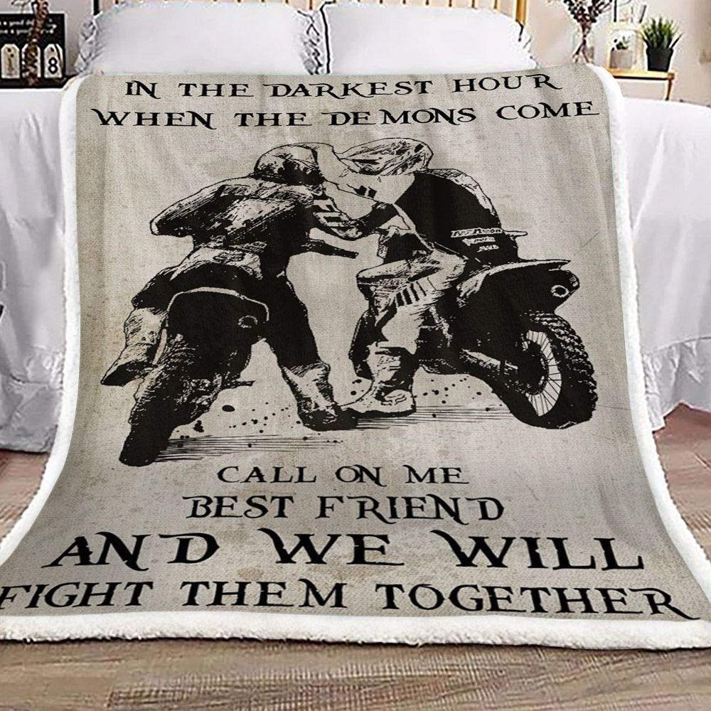 Motorbike Sherpa Fleece Blanket