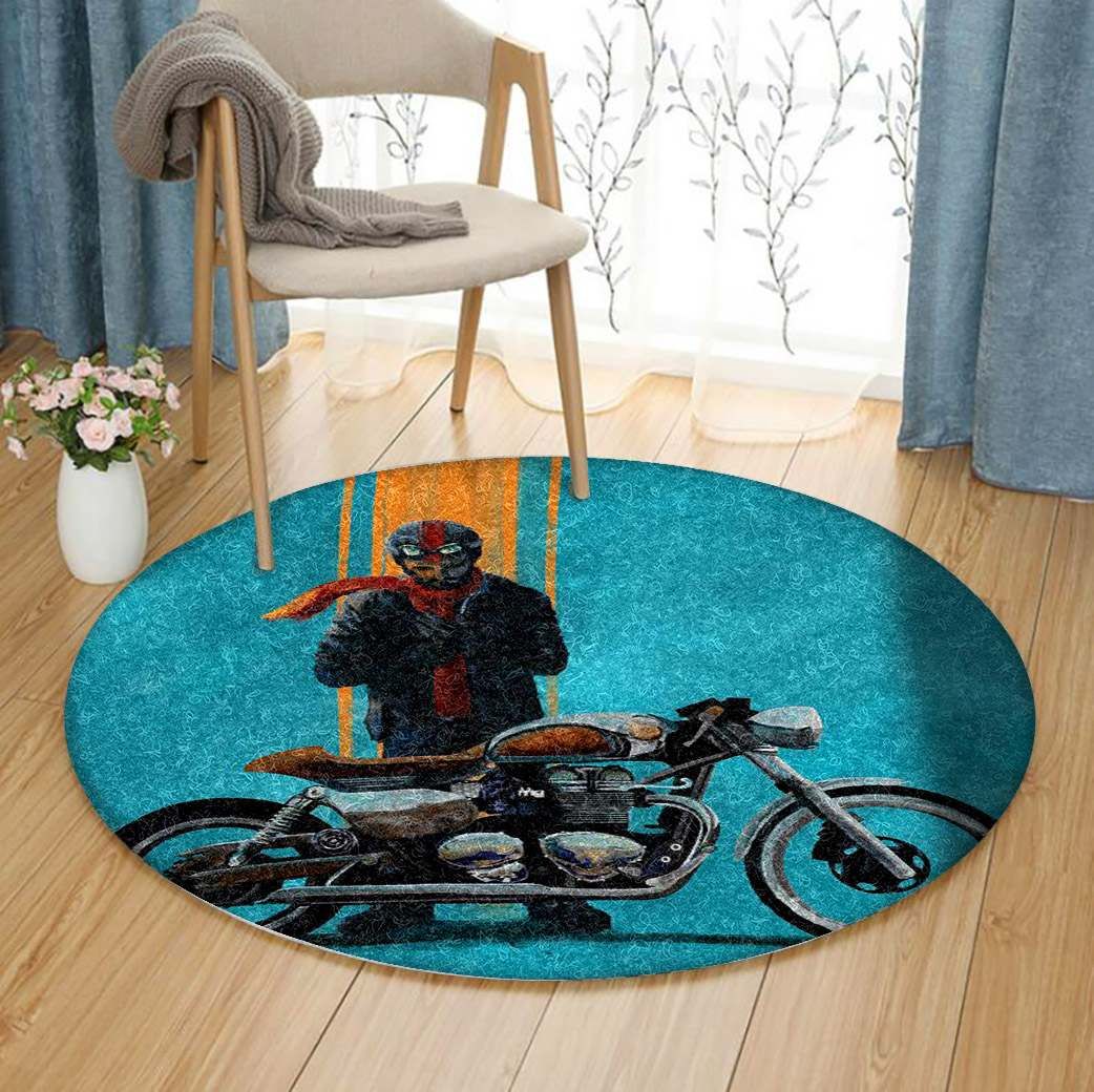 Motorbike Round Carpet