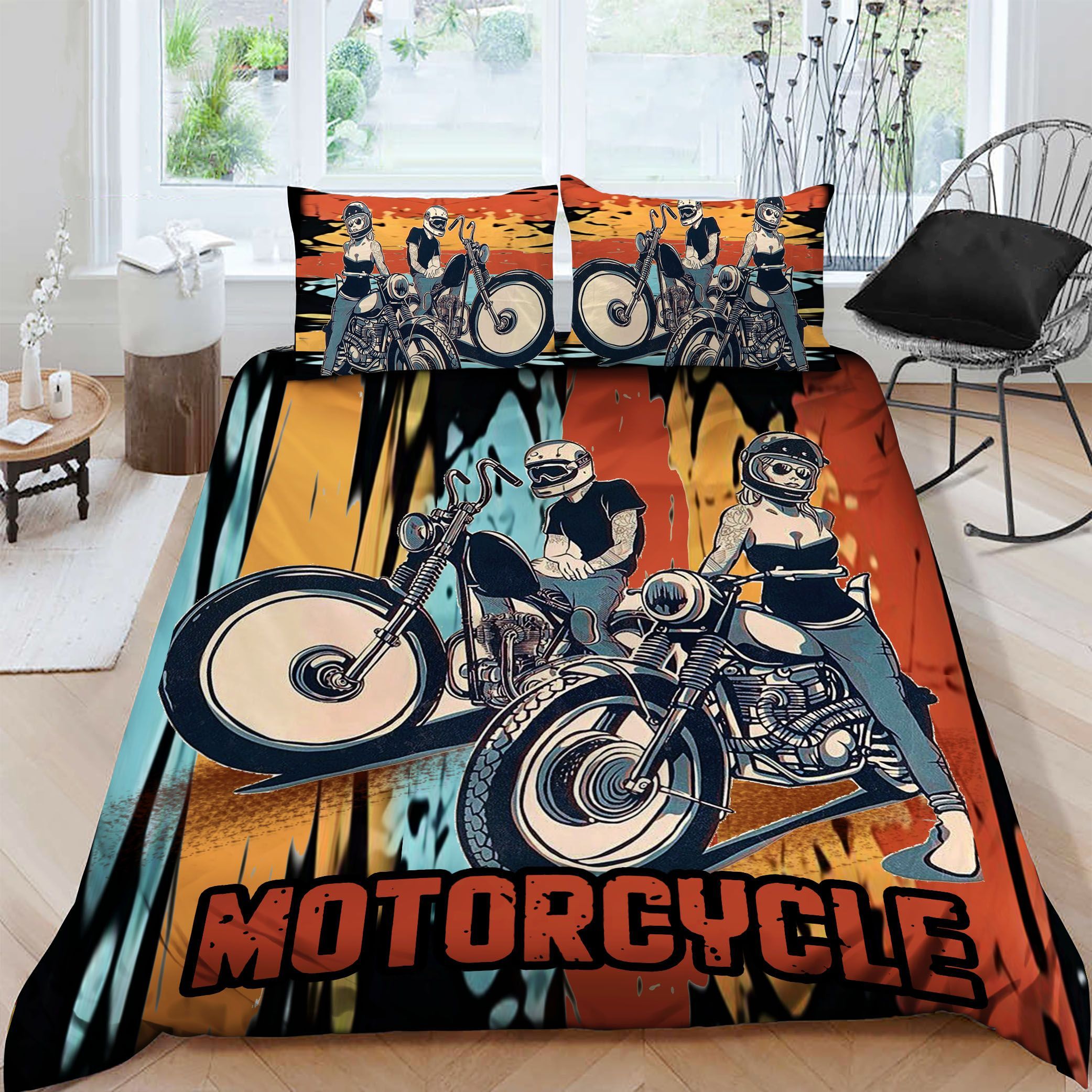 Motorcycle Bedding Set