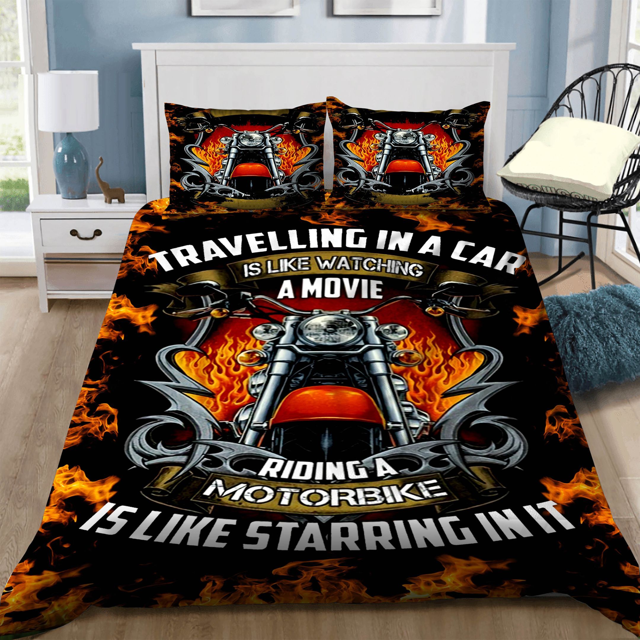 Motorcycle Bedding Set
