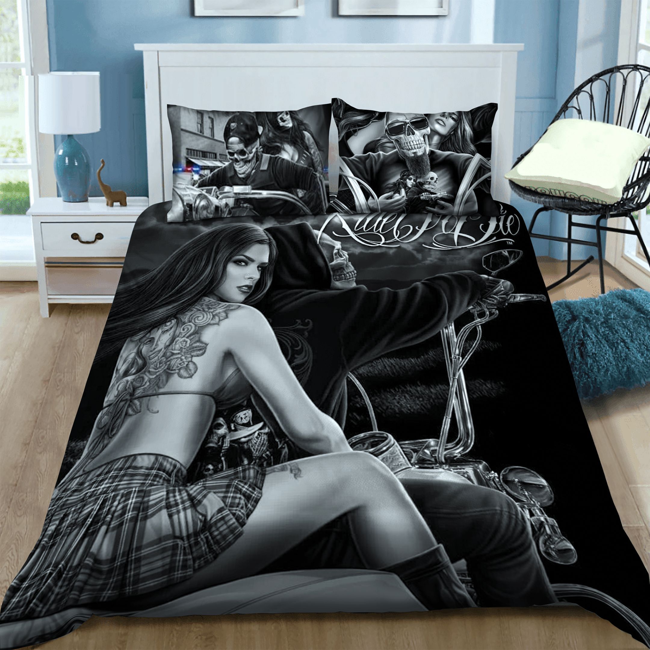 Motorcycle Bedding Set