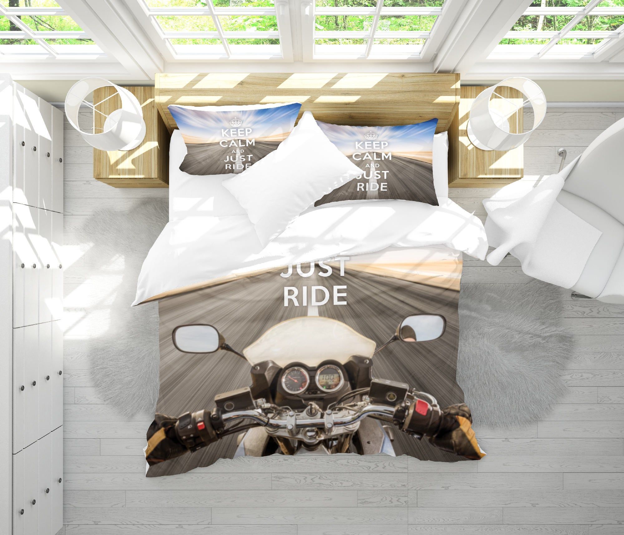 Motorcycle Bedding Set