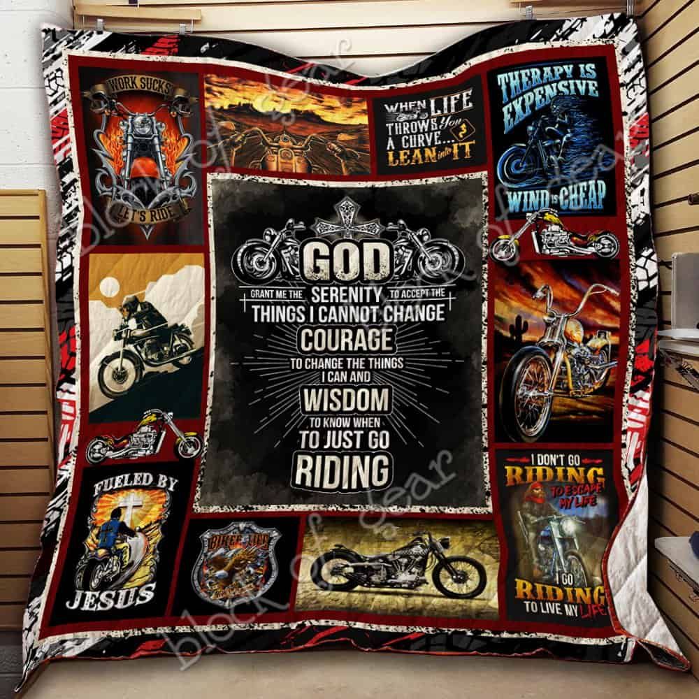 Motorcycle CL18100454MDQ Quilt Blanket
