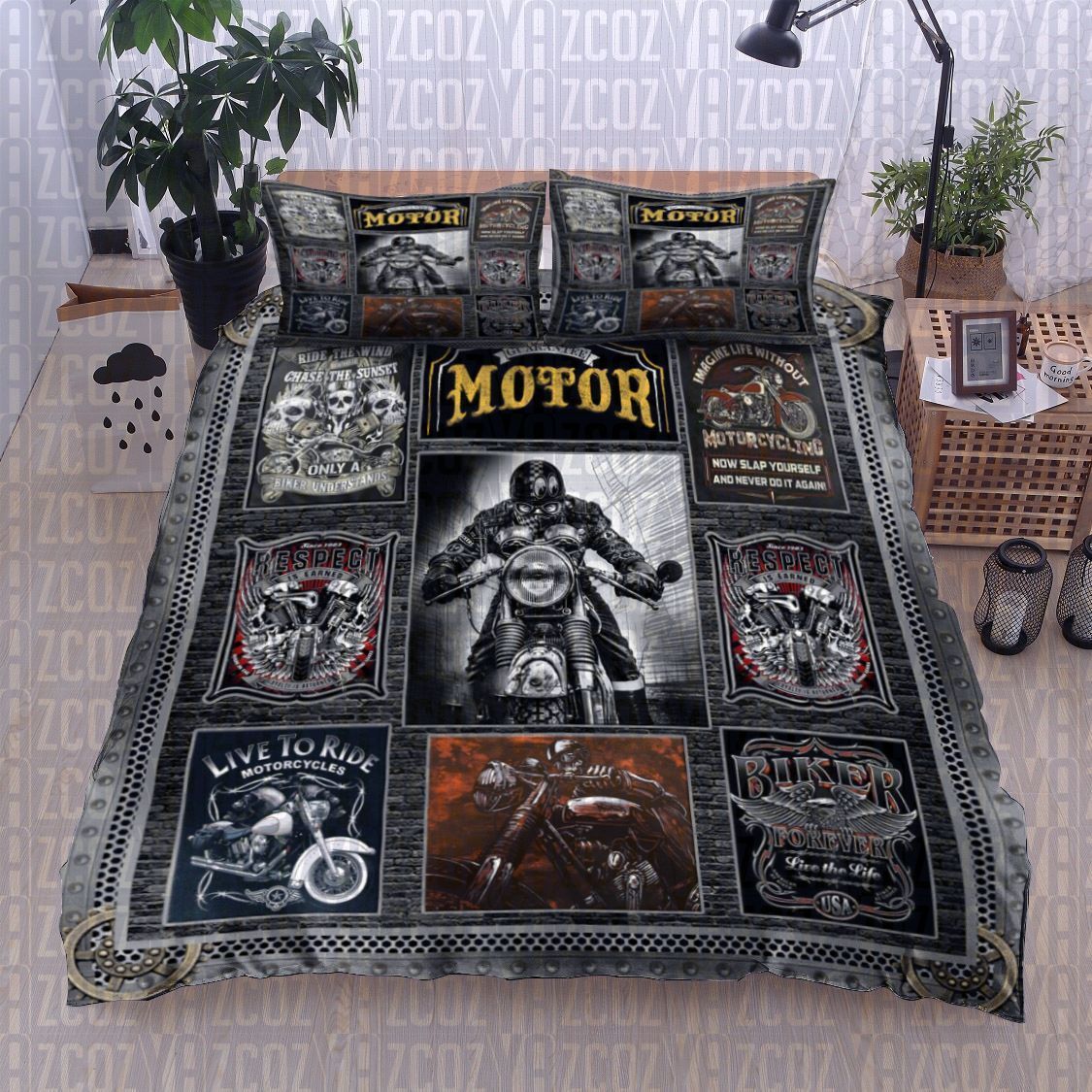 Motorcycle Bedding Set