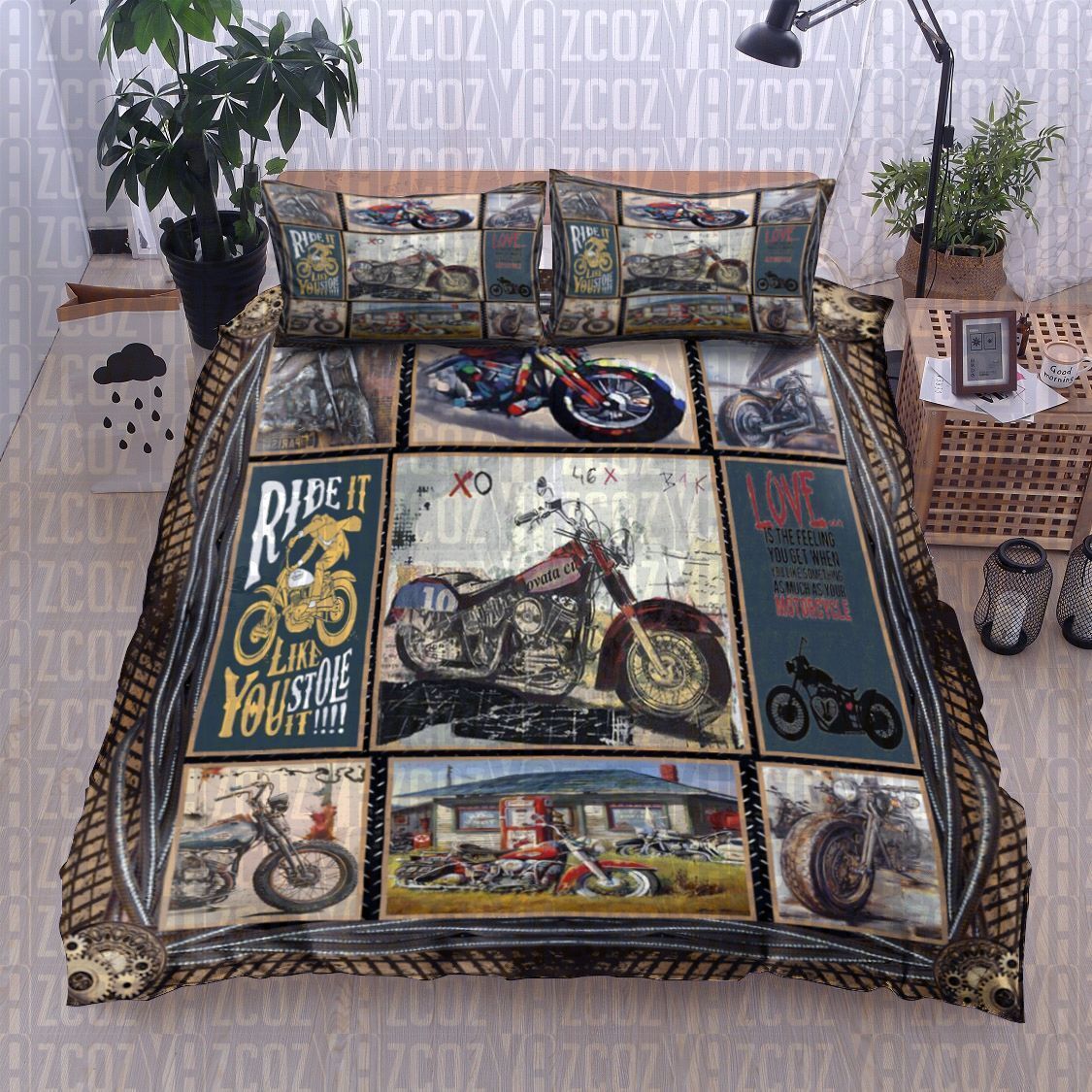Motorcycle Bedding Set