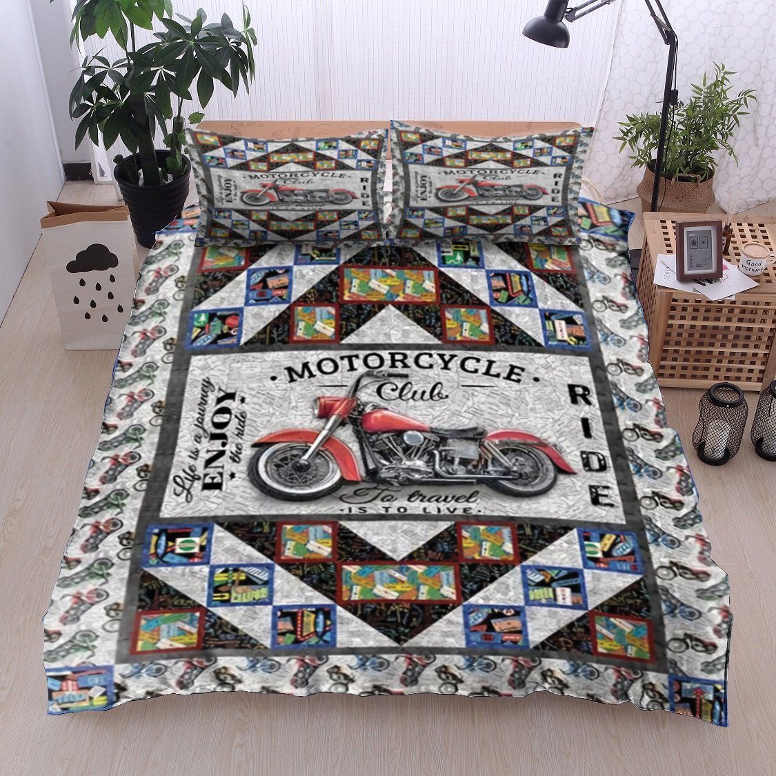 Motorcycle Bedding Set