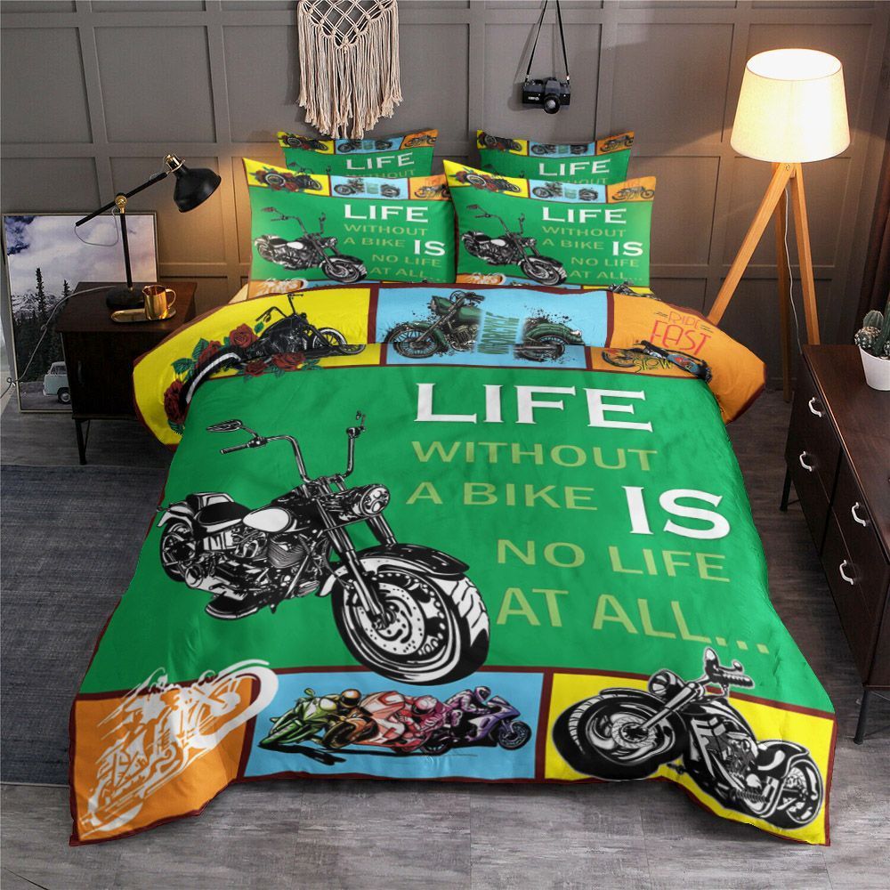 Motorcycle Flower Bedding Set