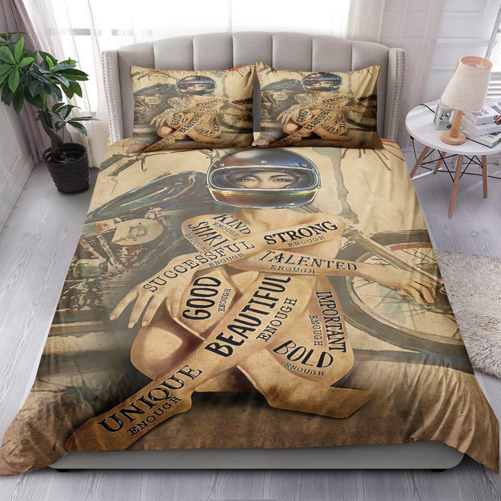 Motorcycle Girl I Am Bedding Set