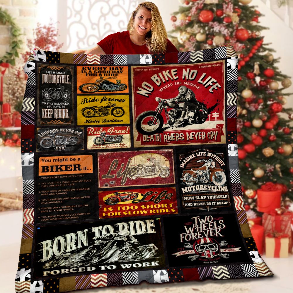 Motorcycle LML201026DT Quilt Blanket