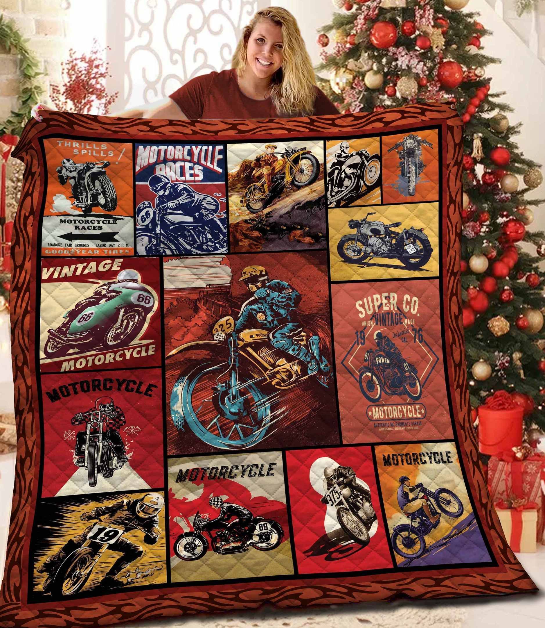 Motorcycle Quilt Blanket BBB051122SM