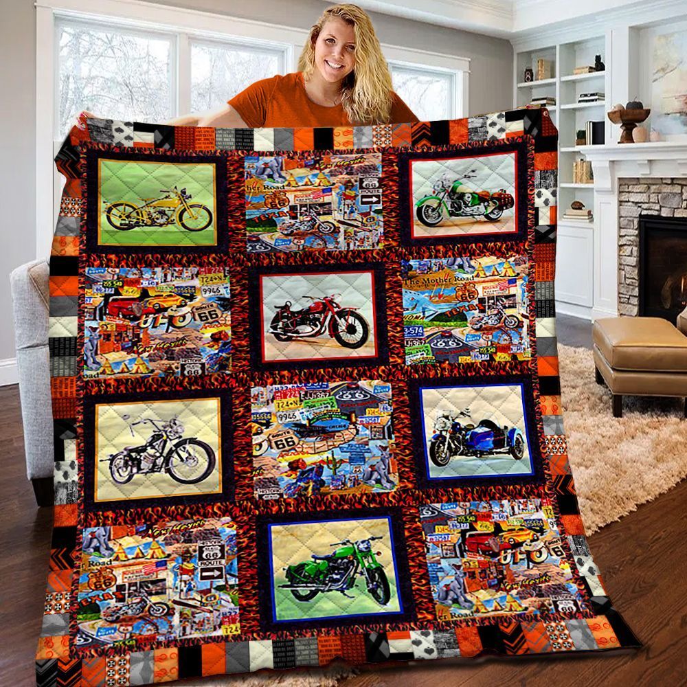 Motorcycle Quilt Blanket BBB110210NB