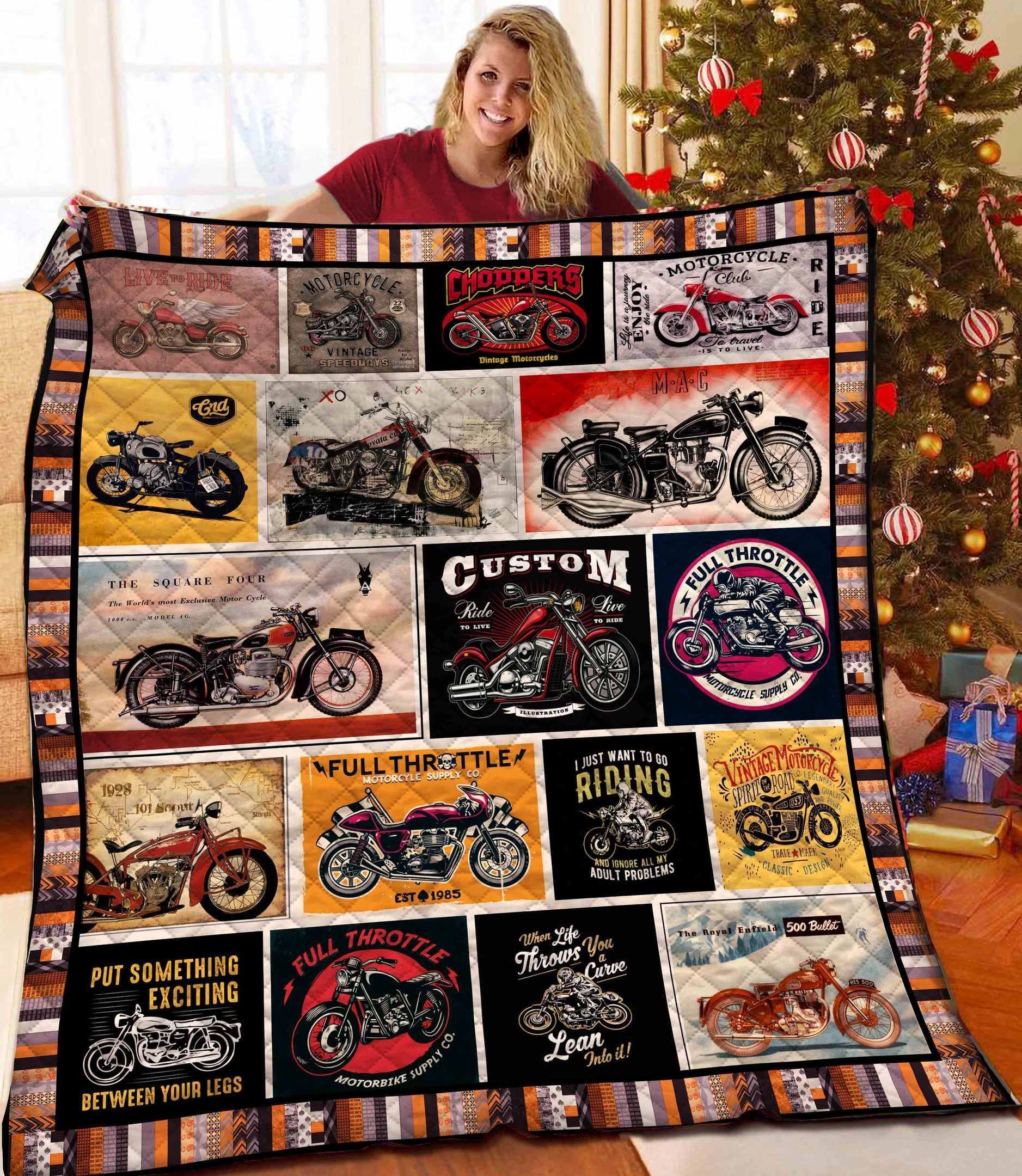 Motorcycle Quilt Blanket BBB111124HT