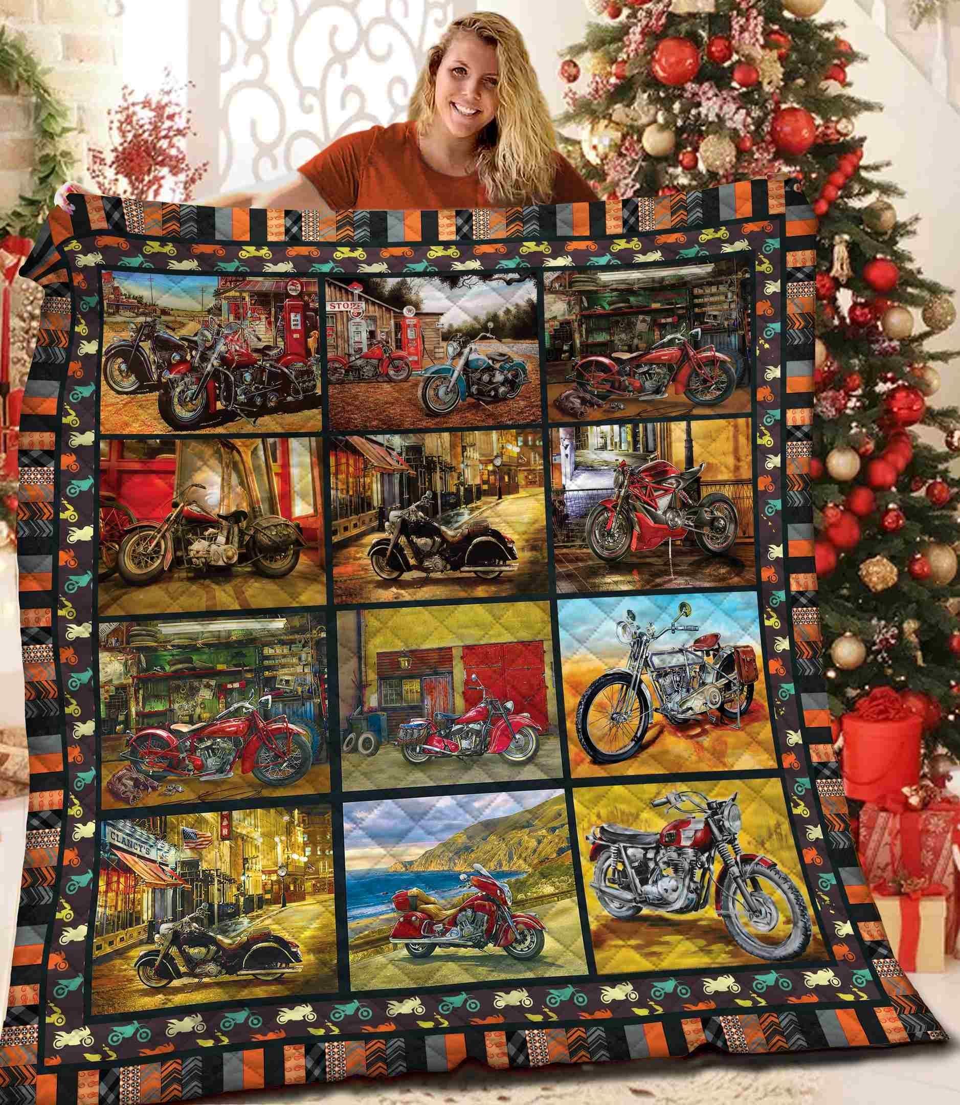 Motorcycle Quilt Blanket BBB121105MH