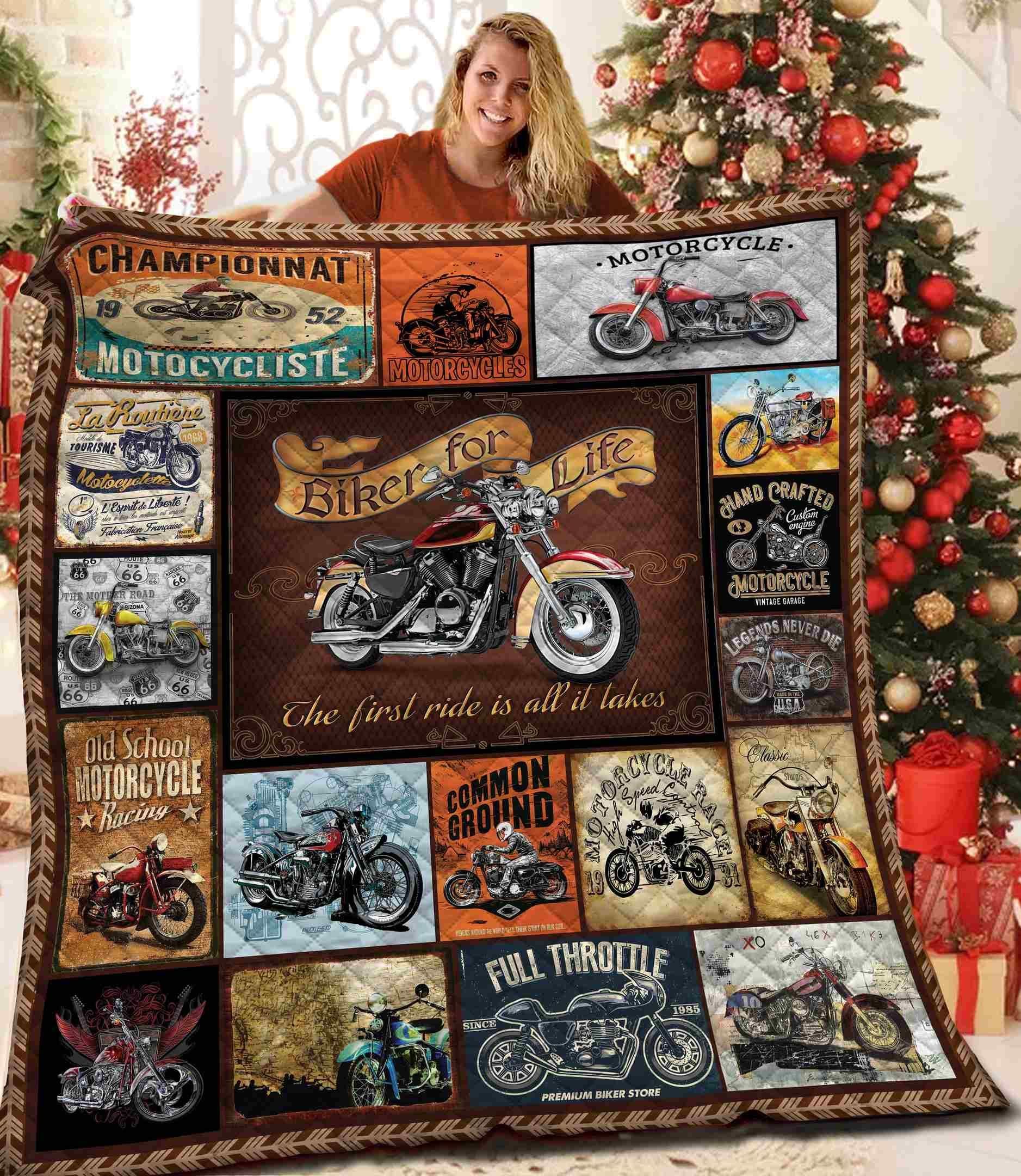 Motorcycle Quilt Blanket BBB121106MH