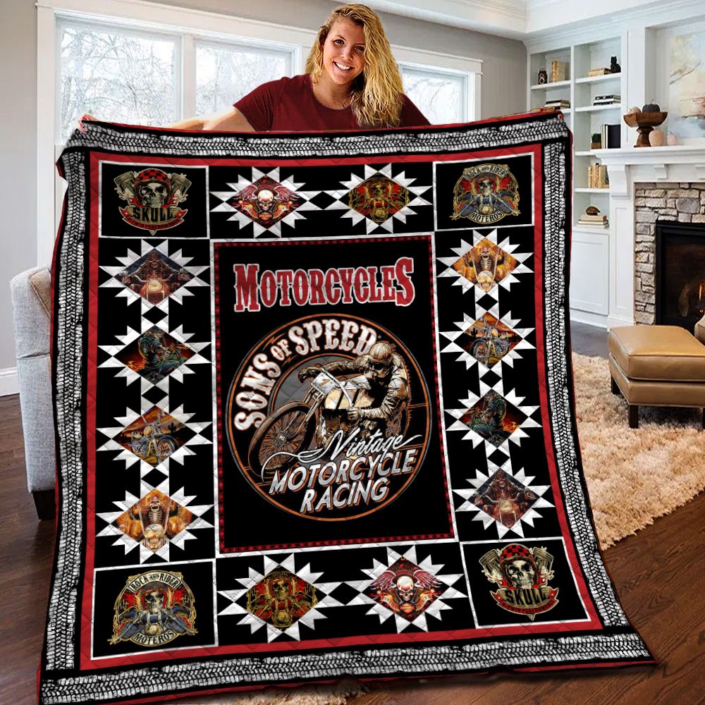 Motorcycle Quilt Blanket BBB170228SM
