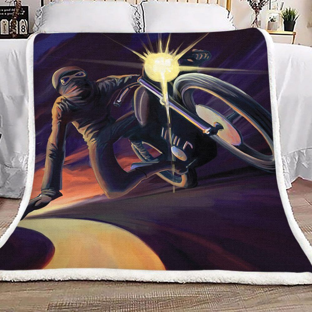 Motorcycle Racing Sherpa Fleece