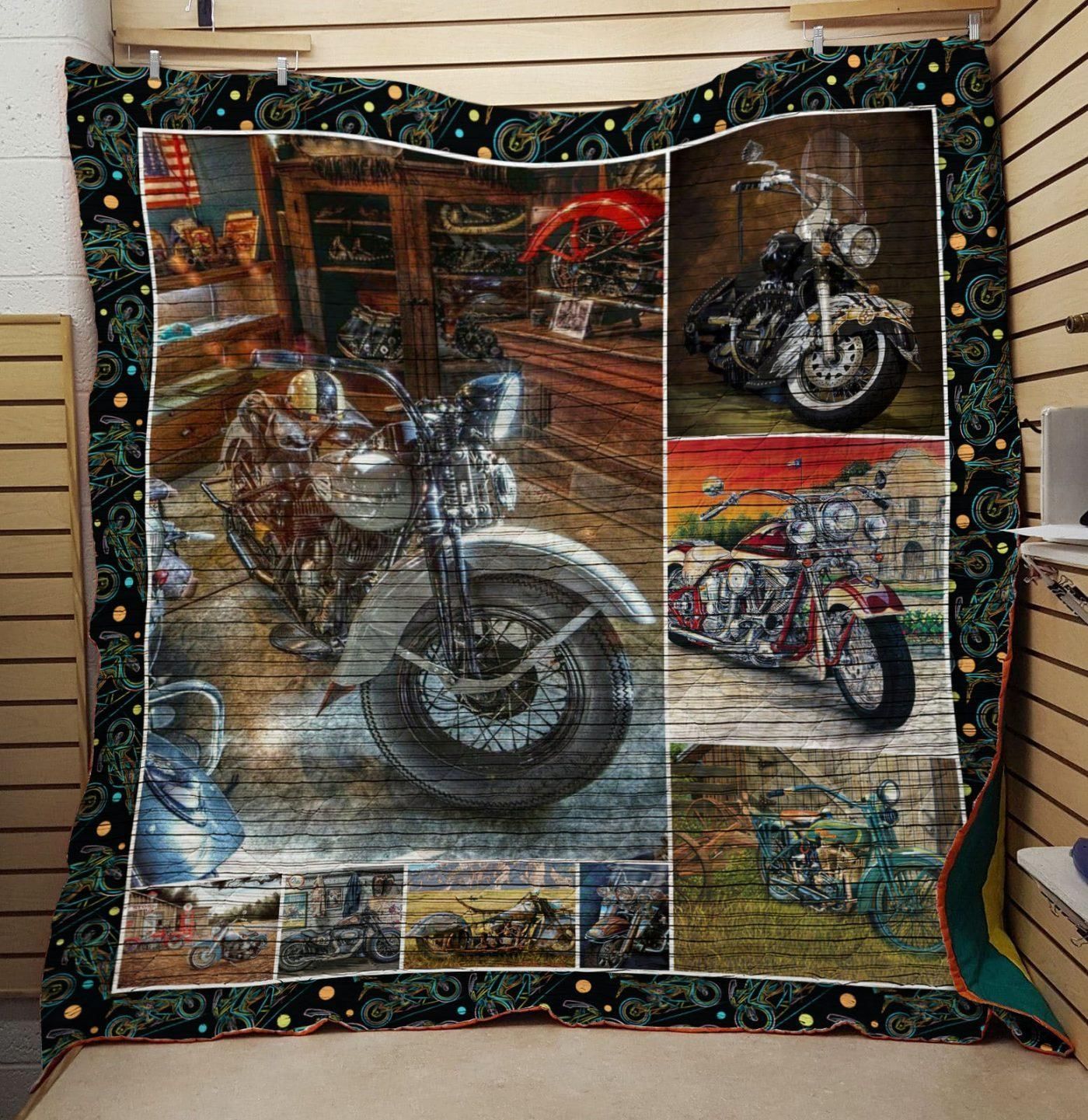 Motorcycle Strong Wheels GS-CL-DT2906 Quilt Blanket