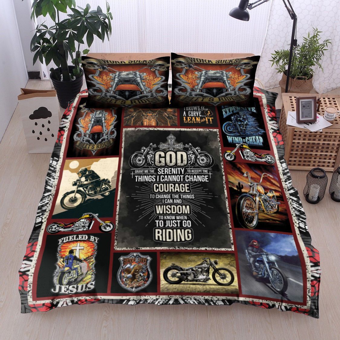 Motorcycle Bedding Set