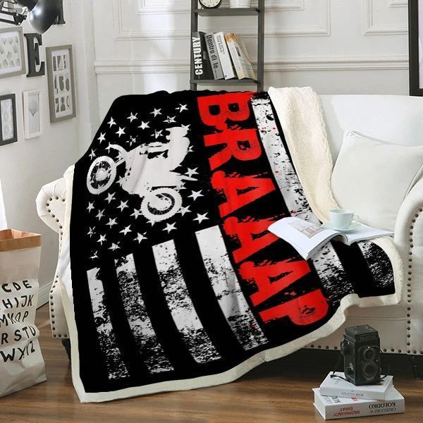 Motorcycles Sherpa Fleece Blanket