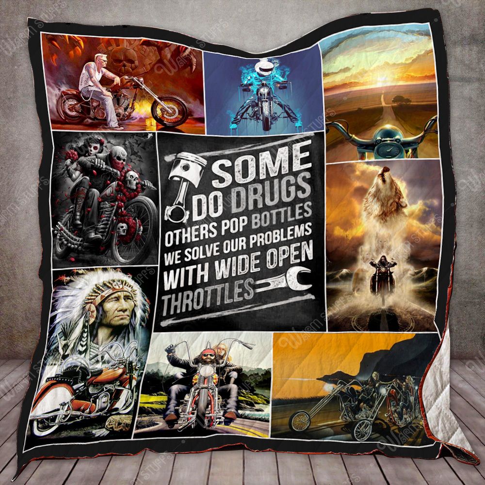 Motorycles Solve Problems Quilt Blanket Lp28 Dhc1312147Dd