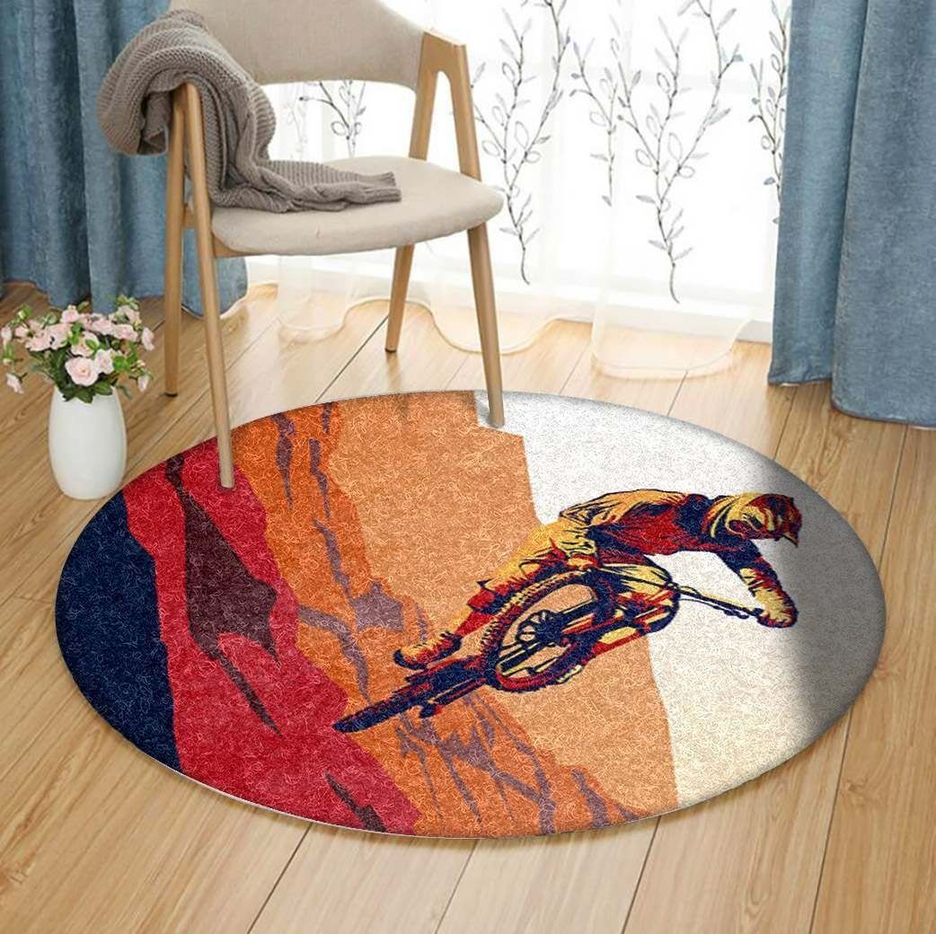 Mountain Bike Round Carpet