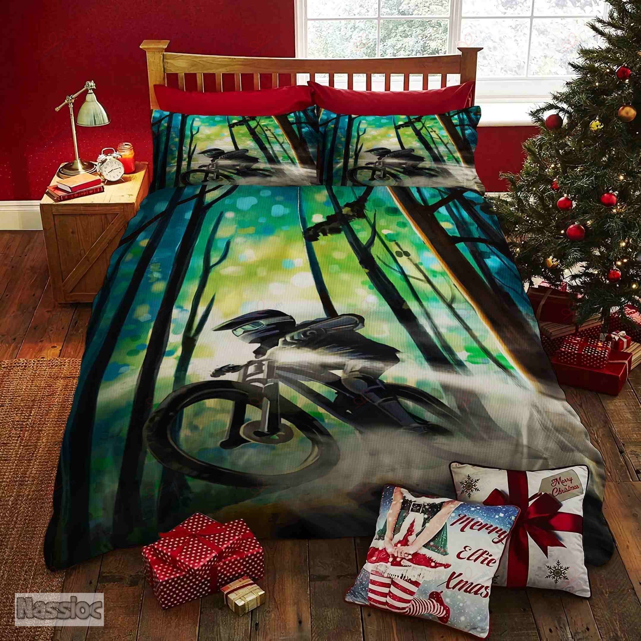 Mountain Biker Printed Bedding Set