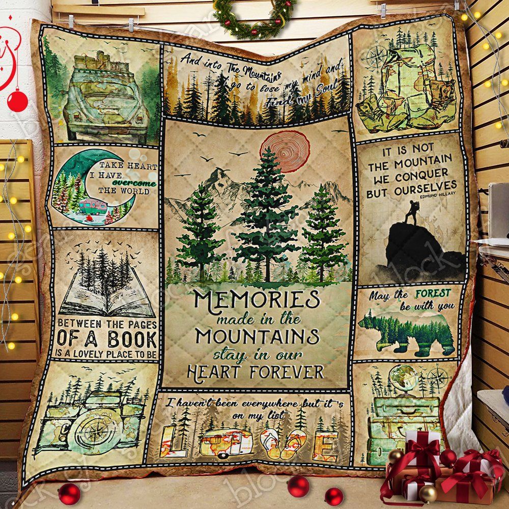 Mountain Hiking CL18100457MDQ Quilt Blanket