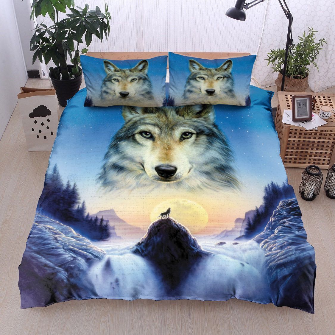 Mountain Wolf Bedding Set